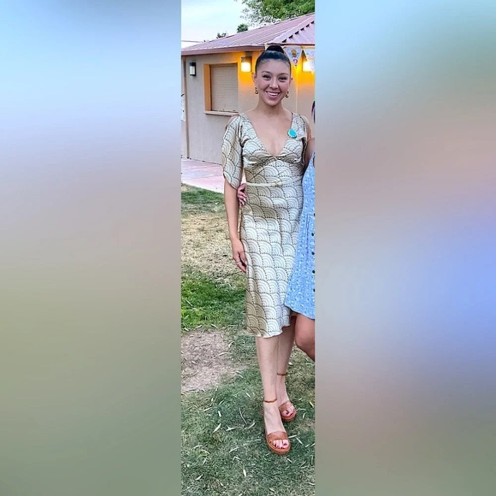 Trina Turk Satin Micro Butterflies Dress - Picture 1 of 6